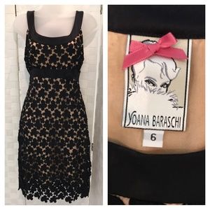 Yoana Baraschi black lace cocktail dress Sz 6